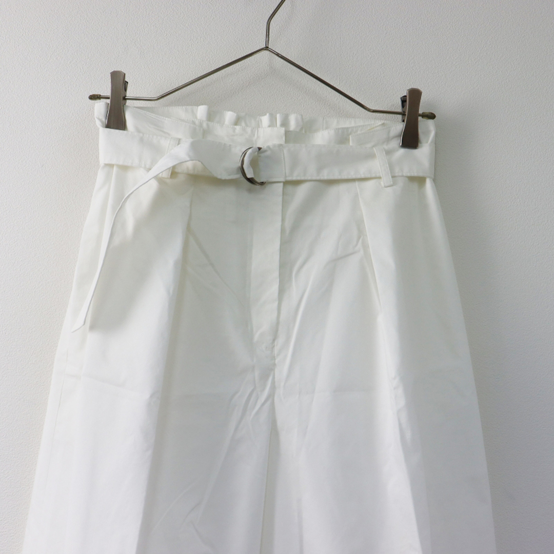 エムズグレイシー M'S GRACY Ribbon Motif Wide Pants リボンモチーフワイドパンツ 38/ホワイト ベルト【2400013478311】