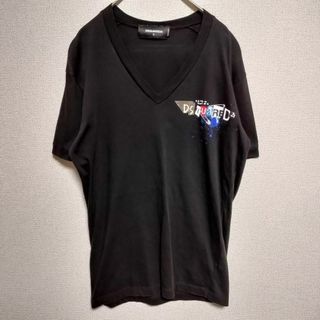 ディースクエアード(DSQUARED2)の【DSQUARED2 ディースクエアード】ロゴプリントVネックTシャツ（S）(Tシャツ/カットソー(半袖/袖なし))