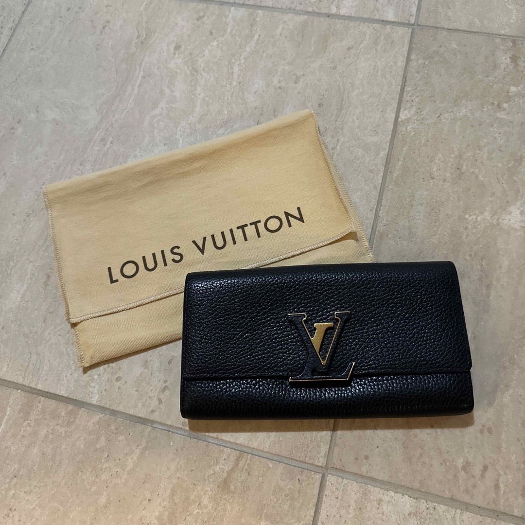 LOUIS VUITTON/ルイヴィトン/ポルトフォイユ・カプシーヌ/ノワール