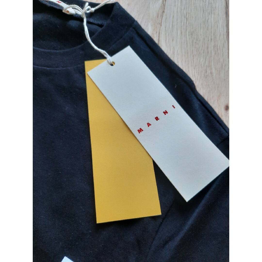 ラスト⭐新品 MARNI シンプルロゴ Tシャツ ブラック 14Y/Mサイズ www