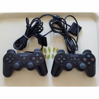 プレイステーション2(PlayStation2)の【はこした様専用】PS2コントローラー 純正品 ブラック　２個セット(家庭用ゲーム機本体)