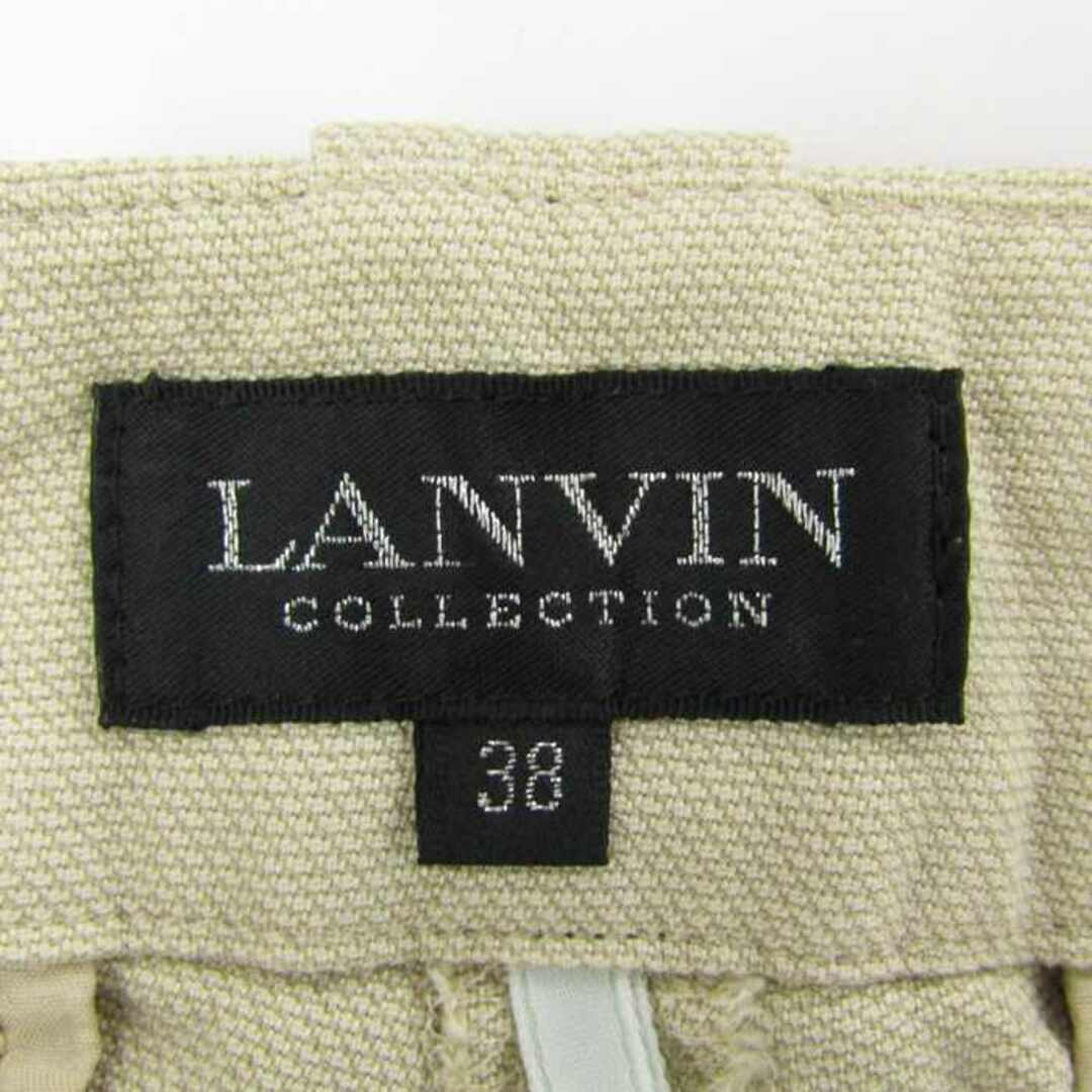 LANVIN(ランバン)のランバン パンツ ボトムス クロップドパンツ シルク混 ストレッチ レディース 38サイズ ベージュ LANVIN レディースのパンツ(その他)の商品写真