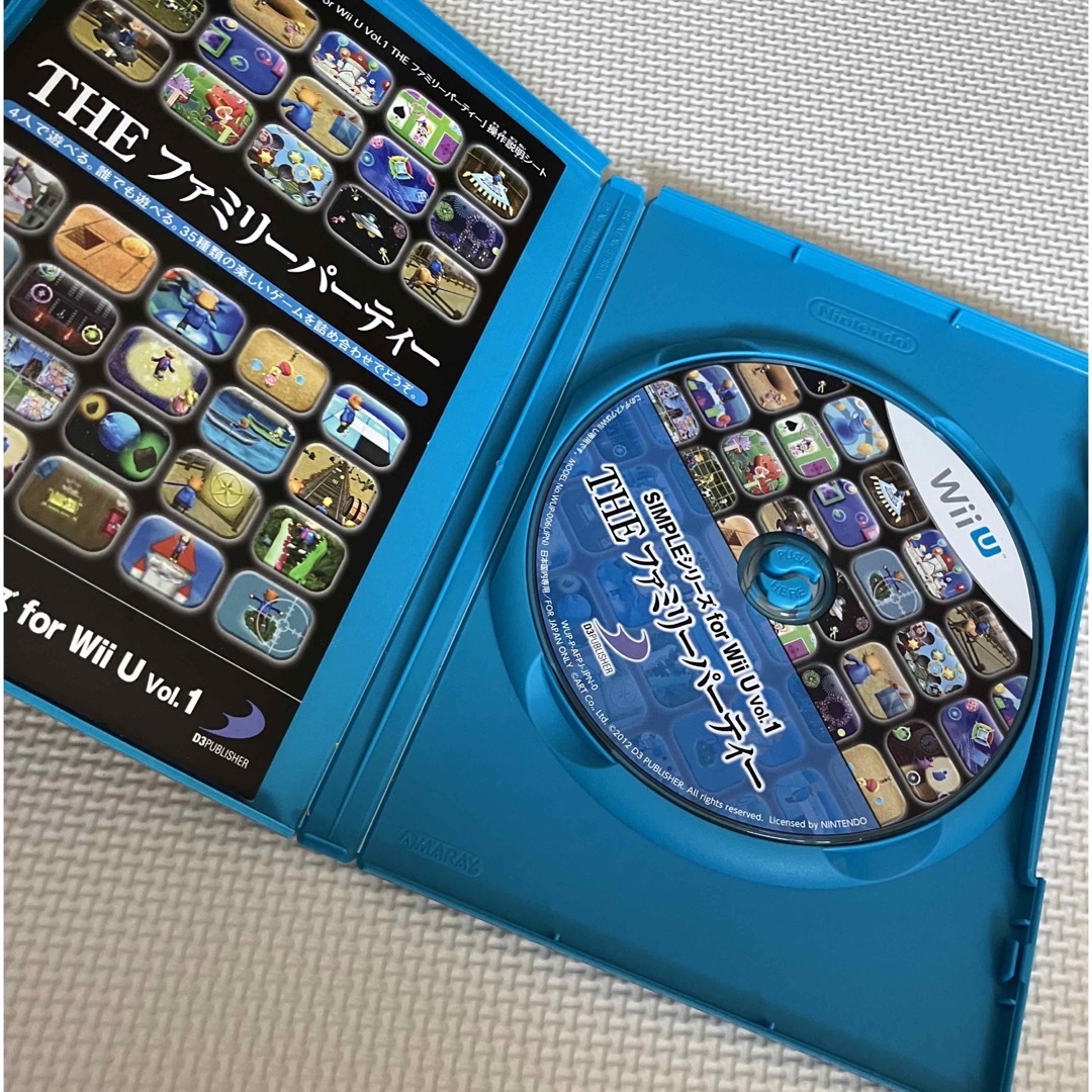 Wii U(ウィーユー)のSIMPLEシリーズ for Wii U Vol.1 THE ファミリーパーティ エンタメ/ホビーのゲームソフト/ゲーム機本体(家庭用ゲームソフト)の商品写真