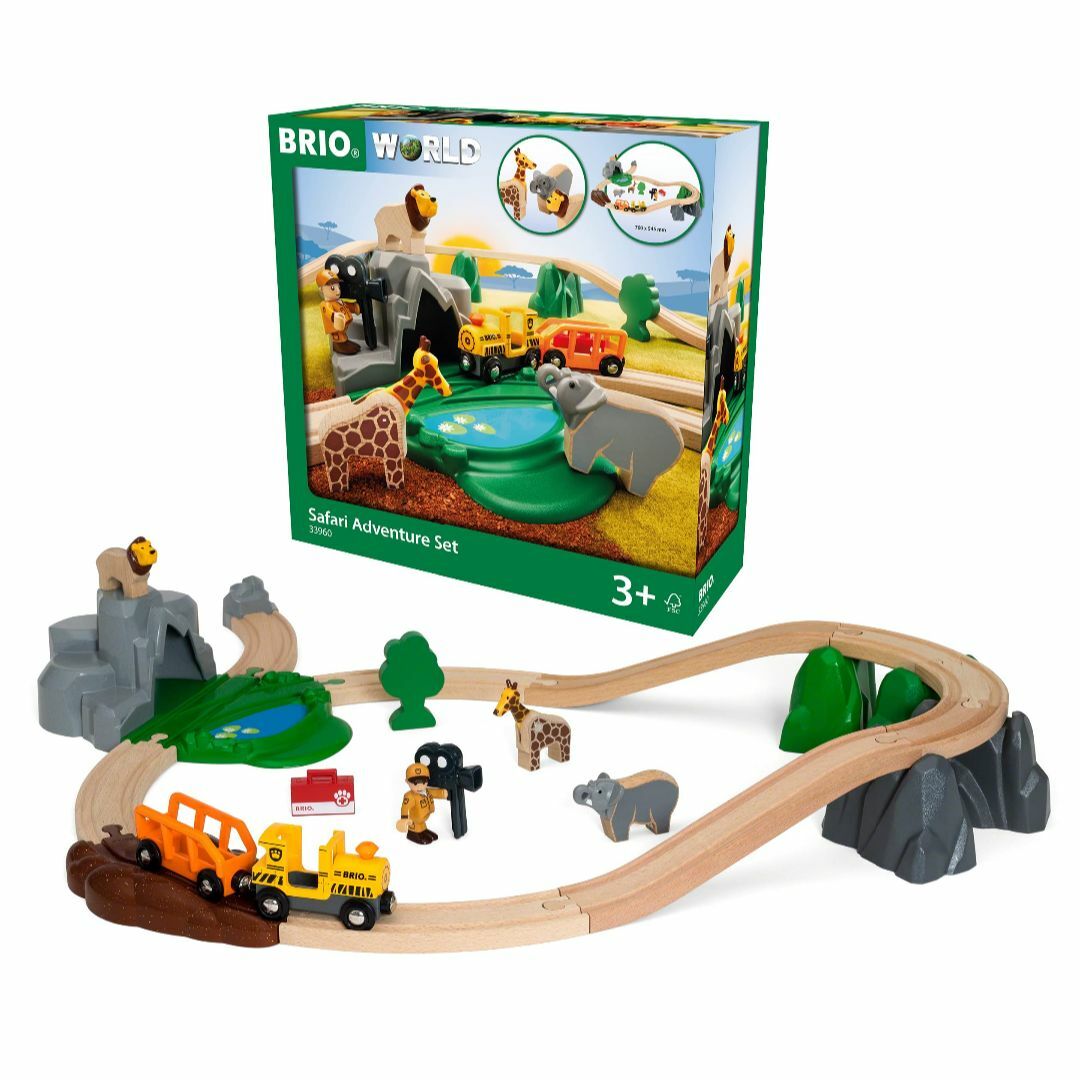 【特価商品】BRIO ブリオ WORLD サファリアドベンチャーセット 全26ピ