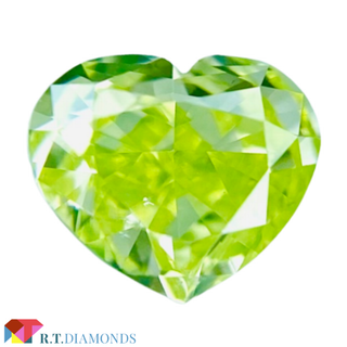 FANCY INTENSE YELLOW GREEN 0.269ct HS