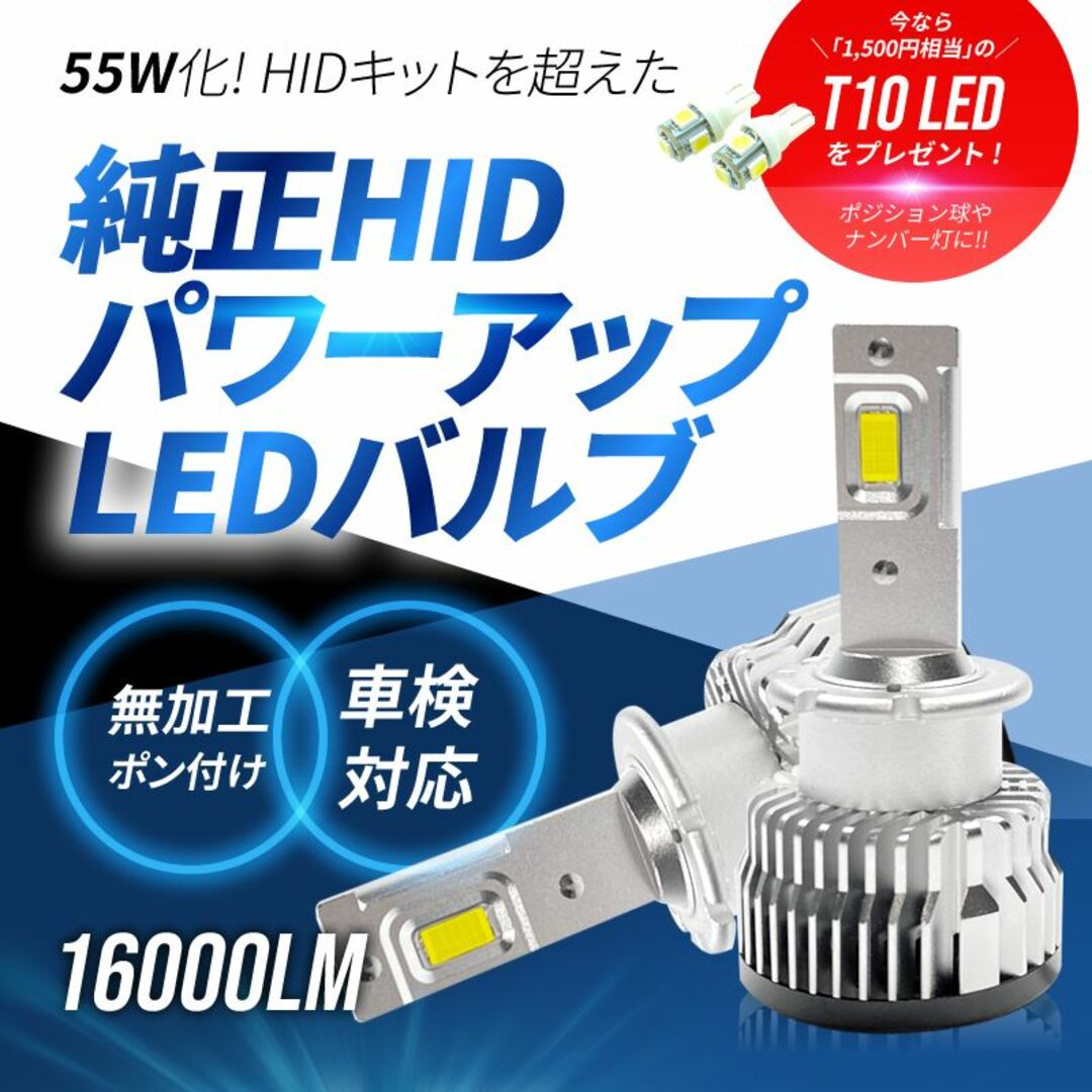 HIDより明るい○ D2R LED ヘッドライト アルファードハイブリッド 爆光