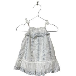 ベビーギャップ(babyGAP)の【60】 新品 babyGAP ベビーギャップ ワンピース ホワイト(ワンピース)