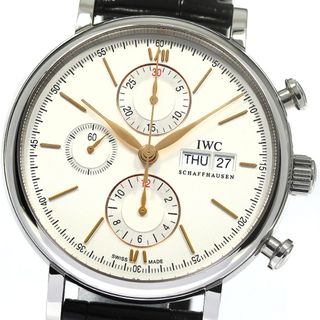 IWC IWC SCHAFFHAUSEN IW378302 ポートフィノ クロノグラフ デイデイト 自動巻き メンズ 保証書付き_761997