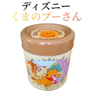 クマノプーサン(くまのプーさん)のDisney　ディズニー　くまのプーさん　空缶　インテリア　ヴィンテージ　美品(小物入れ)