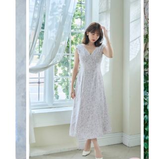 ハーリップトゥ(Her lip to)のLace Trimmed Floral Dress(ロングワンピース/マキシワンピース)