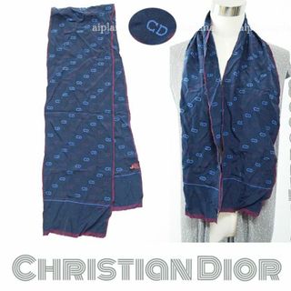 クリスチャンディオール(Christian Dior)のクリスチャン ディオール■ロゴ入り　CDロゴ縦型シルクスカーフ/ユニセックス(バンダナ/スカーフ)