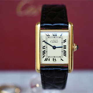 カルティエ(Cartier)のOH済・美品✨ Cartier カルティエ マストタンク アイボリー ローマン(腕時計)