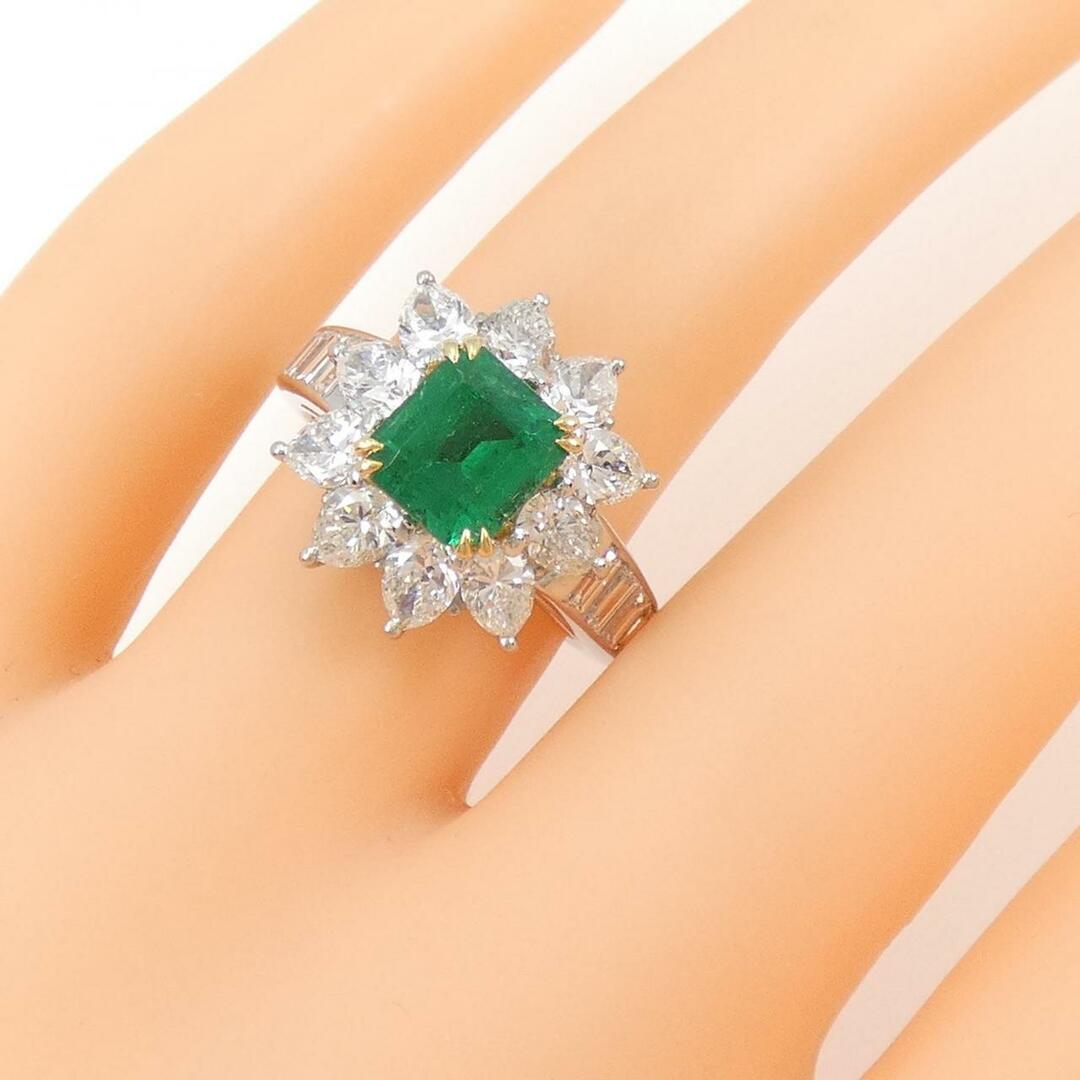 PT/K18YG エメラルド リング 1.29CT レディースのアクセサリー(リング(指輪))の商品写真