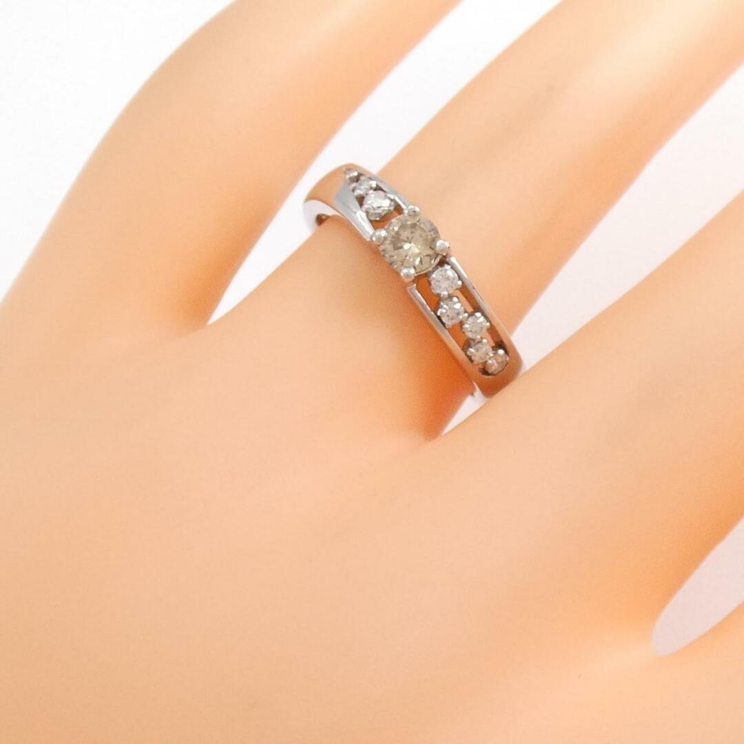 K18WG ダイヤモンド リング 0.22CT レディースのアクセサリー(リング(指輪))の商品写真