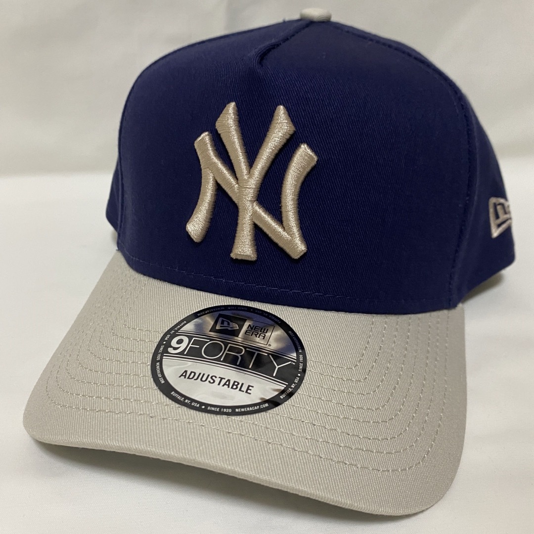 海外限定　NEWERA  ヤンキース　2トーン　キャップ　ネイビー　ストーン