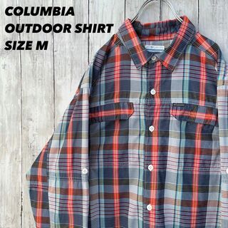 コロンビア(Columbia)のアウトドアブランド古着COLUMBIAコロンビア長袖チェック柄背裏メッシュシャツ(シャツ)