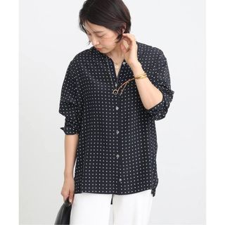 新品】 NOWOS / ノーウォス | silk blouse ノーカラー シルク ブラウス