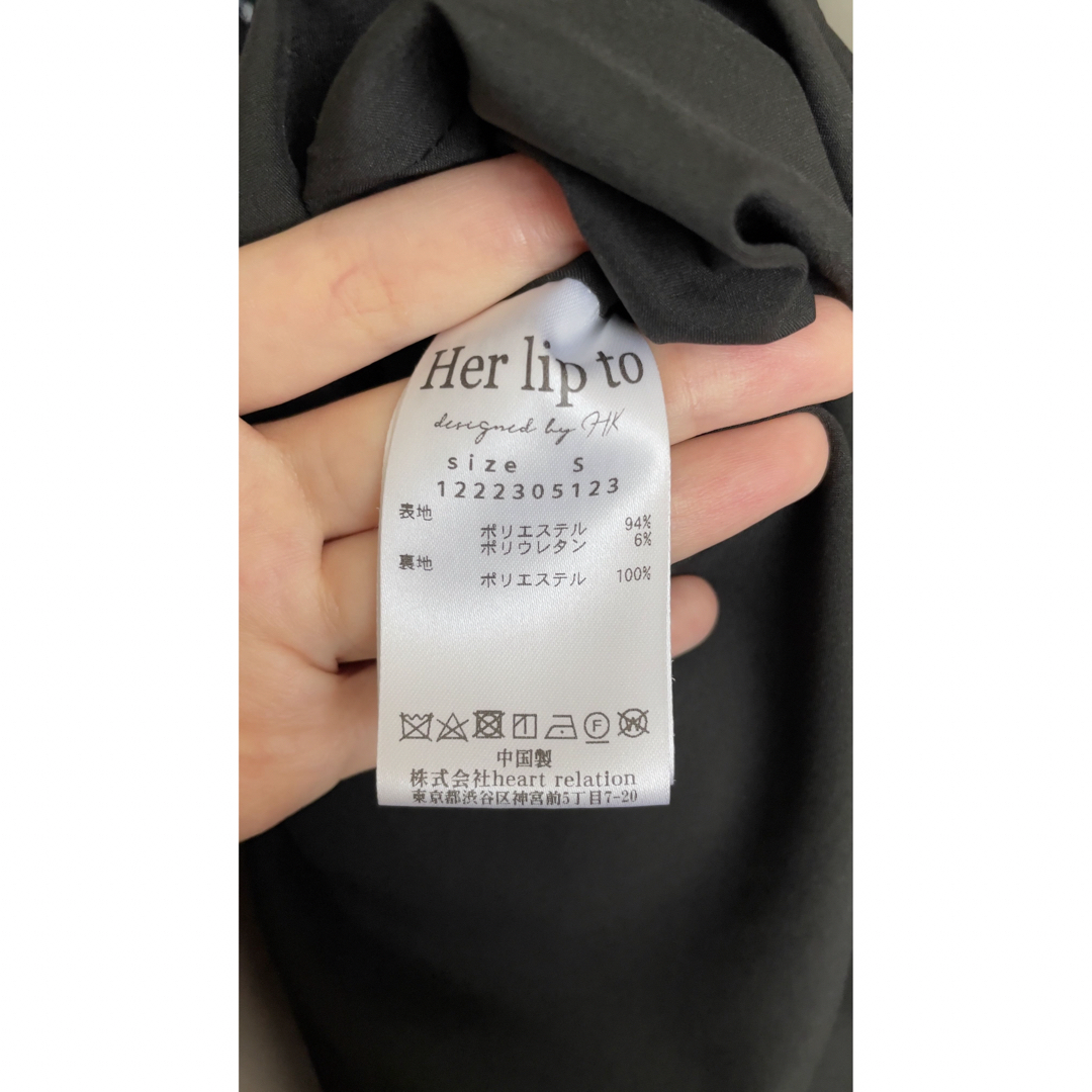 Her lip to(ハーリップトゥ)のHer lip to roseraie long dress ブラック レディースのワンピース(ロングワンピース/マキシワンピース)の商品写真