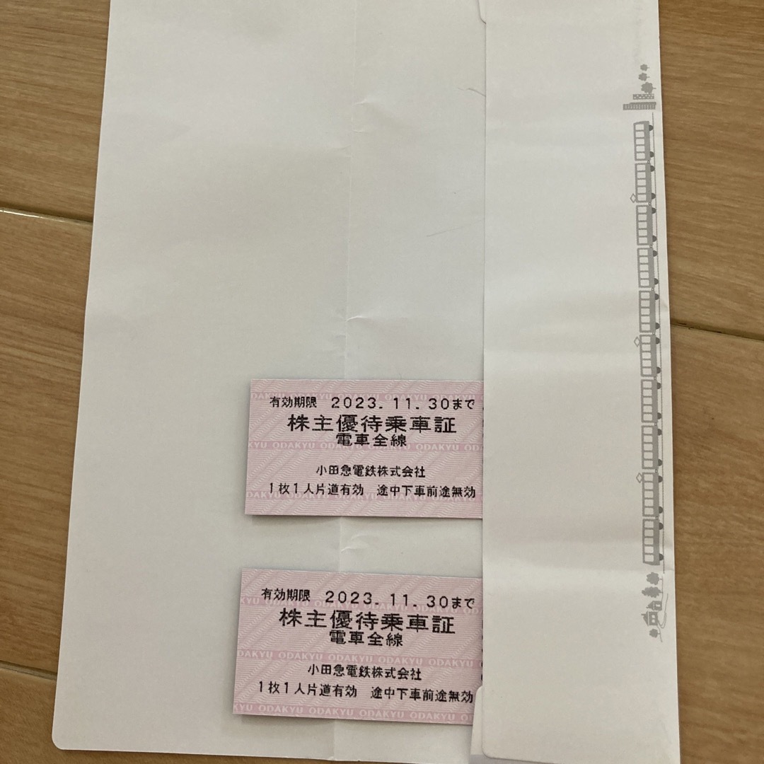 小田急　株主優待乗車証 チケットの乗車券/交通券(鉄道乗車券)の商品写真
