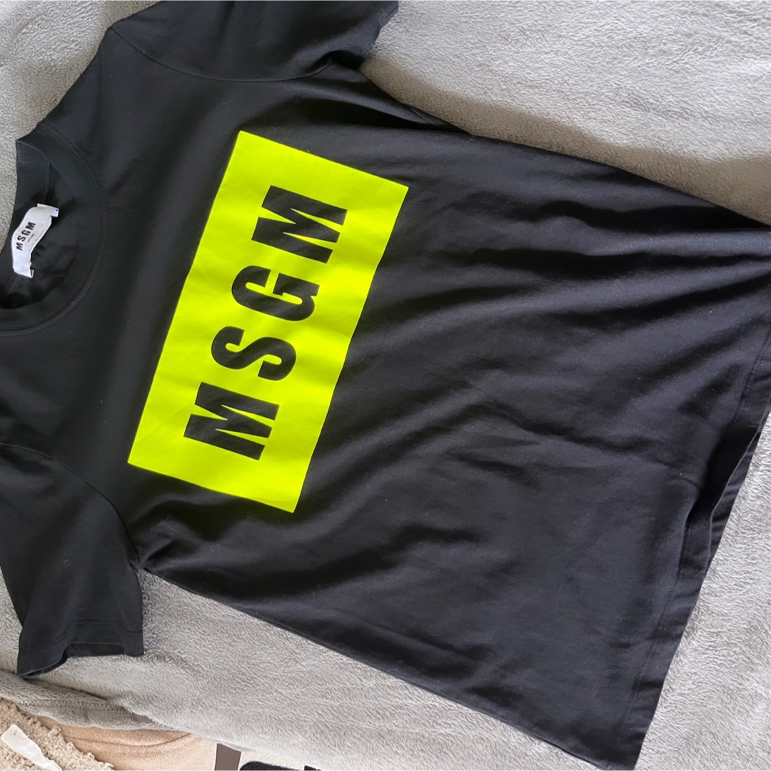 MSGM レディース Tシャツ 蛍光イエロー