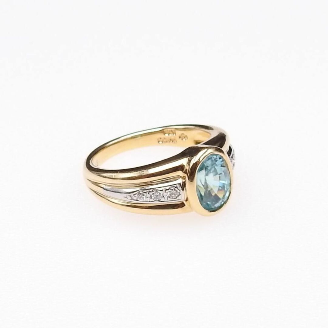 レア】K18/PT850 アパタイト2.55ct D0.08ct リング-