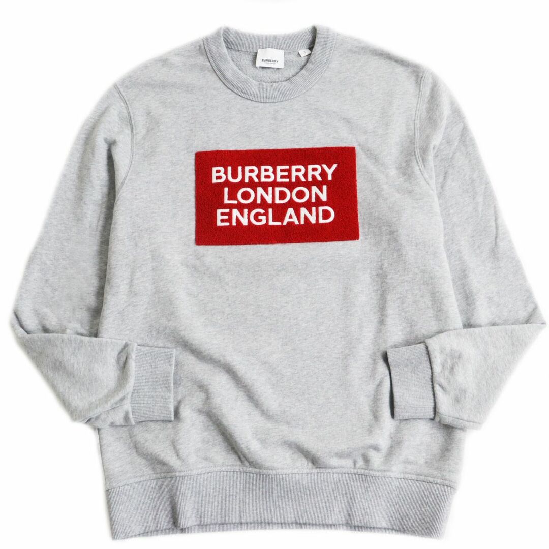 美品○BURBERRY LONDON ENGLAND バーバリー 8021431 パイルロゴ プル