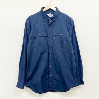 カーハート(carhartt)のUS古着 カーハート carhartt ワーク シャツ ボタンダウン 長袖 無地 RELAXED FIT サイズ：メンズ M ネイビー 101554 412【中古】(シャツ)