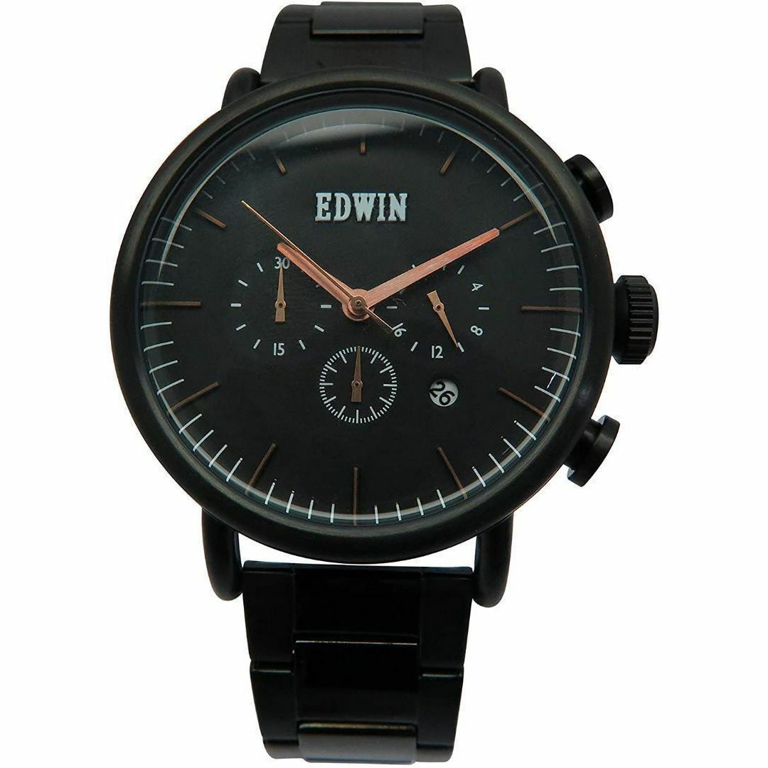 【メーカー公式ショップ】EDWIN 腕時計 ダイアルウォッチ ELEMENT ブラック