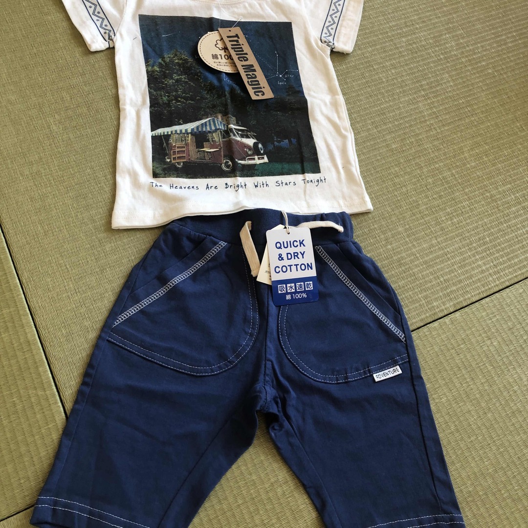 tシャツ　パンツ　2点セット 未使用品 キッズ/ベビー/マタニティのキッズ服男の子用(90cm~)(Tシャツ/カットソー)の商品写真