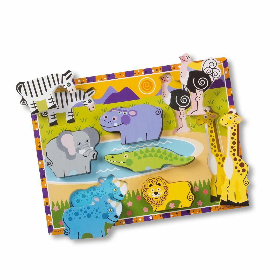 【特価セール】メリッサ&ダグMelissa&Doug 木製おもちゃ はめこみパズ