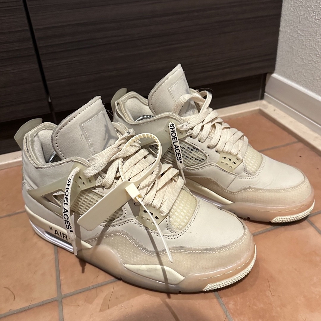 OFF-WHITE(オフホワイト)のOff-White×Nike Air Jordan4  "Sail"26.5cm メンズの靴/シューズ(スニーカー)の商品写真