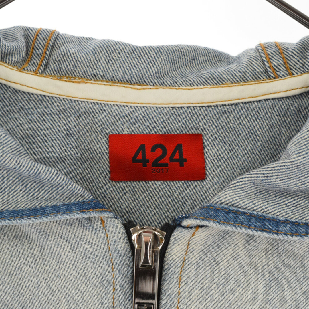 424 フォートゥーフォー Denim Zip Up Hoodie Jacket デニムジップ