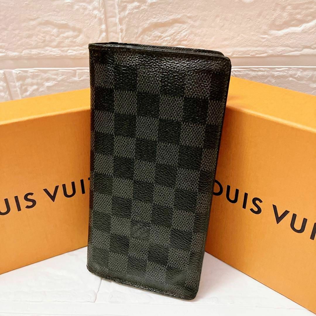 ルイヴィトン Vuitton ダミエグラフィット 二つ折り 長財布 メンズ