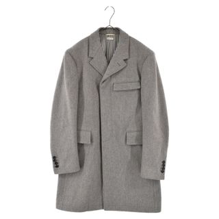 トムブラウン(THOM BROWNE)のTHOM BROWNE トムブラウン ウール ストライプライナー ステンカラー ロングコート グレー A0143I34400(ステンカラーコート)