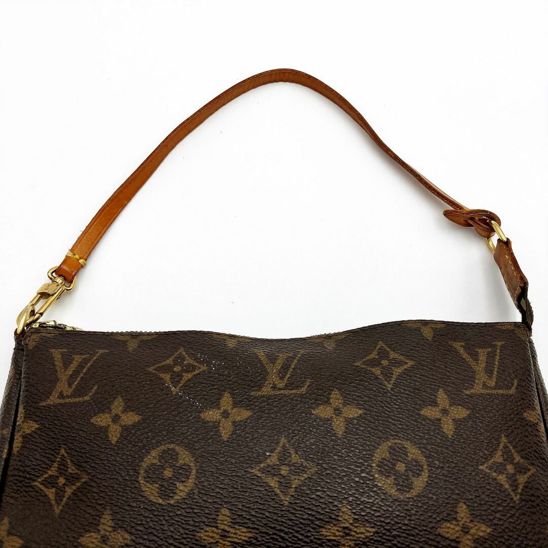 LOUIS VUITTON ルイ・ヴィトン ポシェットアクセソワール アクセサリーポーチ モノグラム ポーチ ブラウン PVC レディース  M40712 USED 【中古】