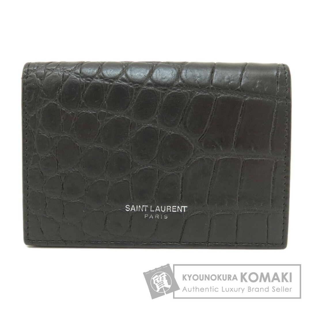 Saint Laurent(サンローラン)のSAINT LAURENT 型押し カードケース レザー レディース レディースのファッション小物(名刺入れ/定期入れ)の商品写真