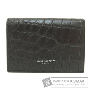 サンローラン(Saint Laurent)のSAINT LAURENT 型押し カードケース レザー レディース(名刺入れ/定期入れ)