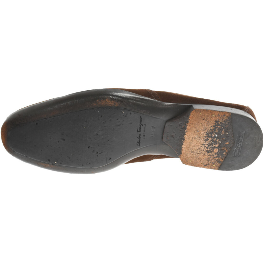 Salvatore Ferragamo サルヴァトーレ フェラガモ SUEDE CALF HICKORY 2 CALF スウェード カーフ ヒッコリー 2 カーフ ローファー レザーシューズ ブラウン 1