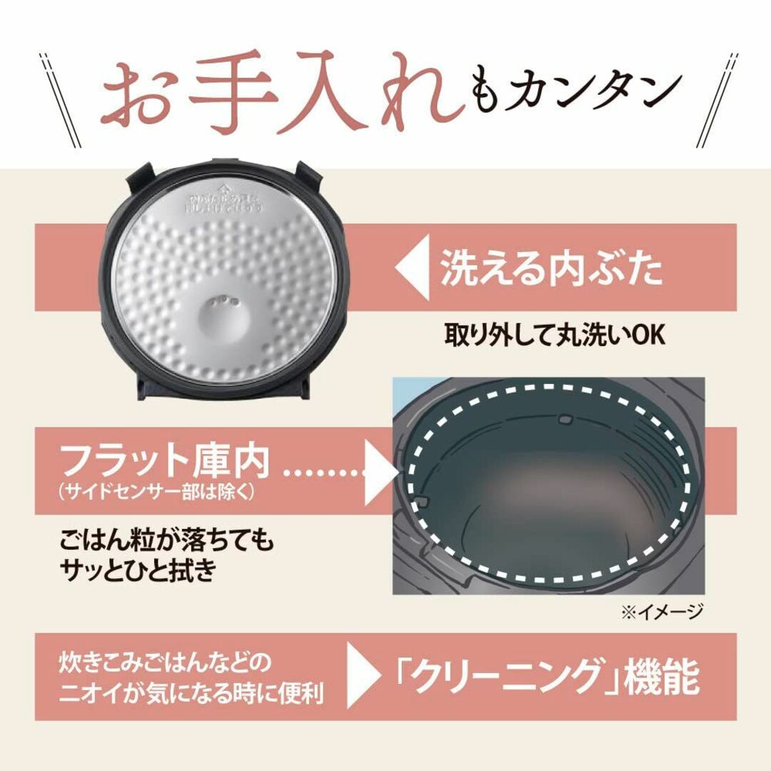 象印 炊飯器 5.5合 IH式 極め炊き 黒まる厚釜 保温30時間 ブラウン N 2