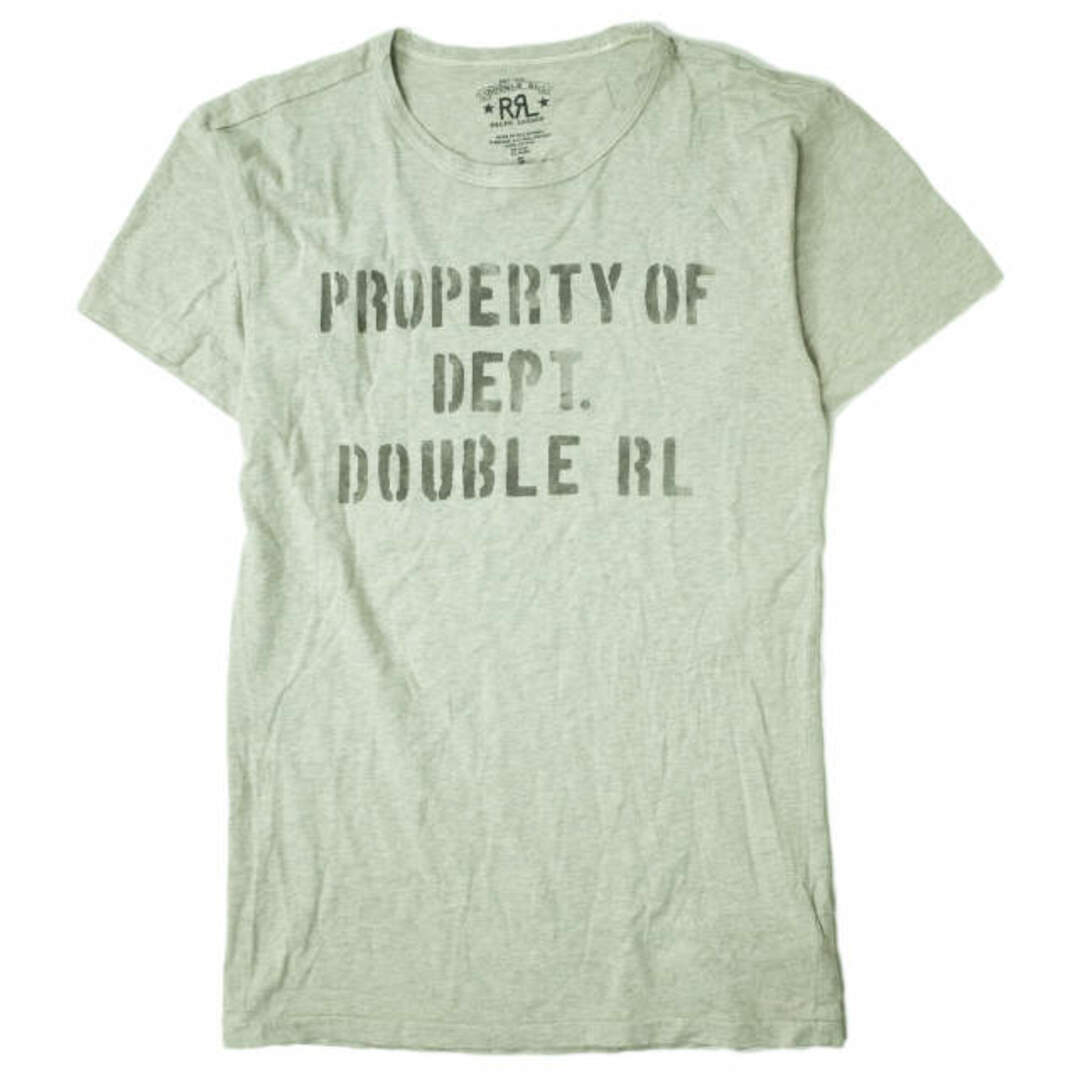 RRL ダブルアールエル COTTON JERSEY GRAPHIC T-SHIRTS ロゴプリントTシャツ S グレー Double RL 半袖 PROPERTY OF DEPT トップス【RRL】