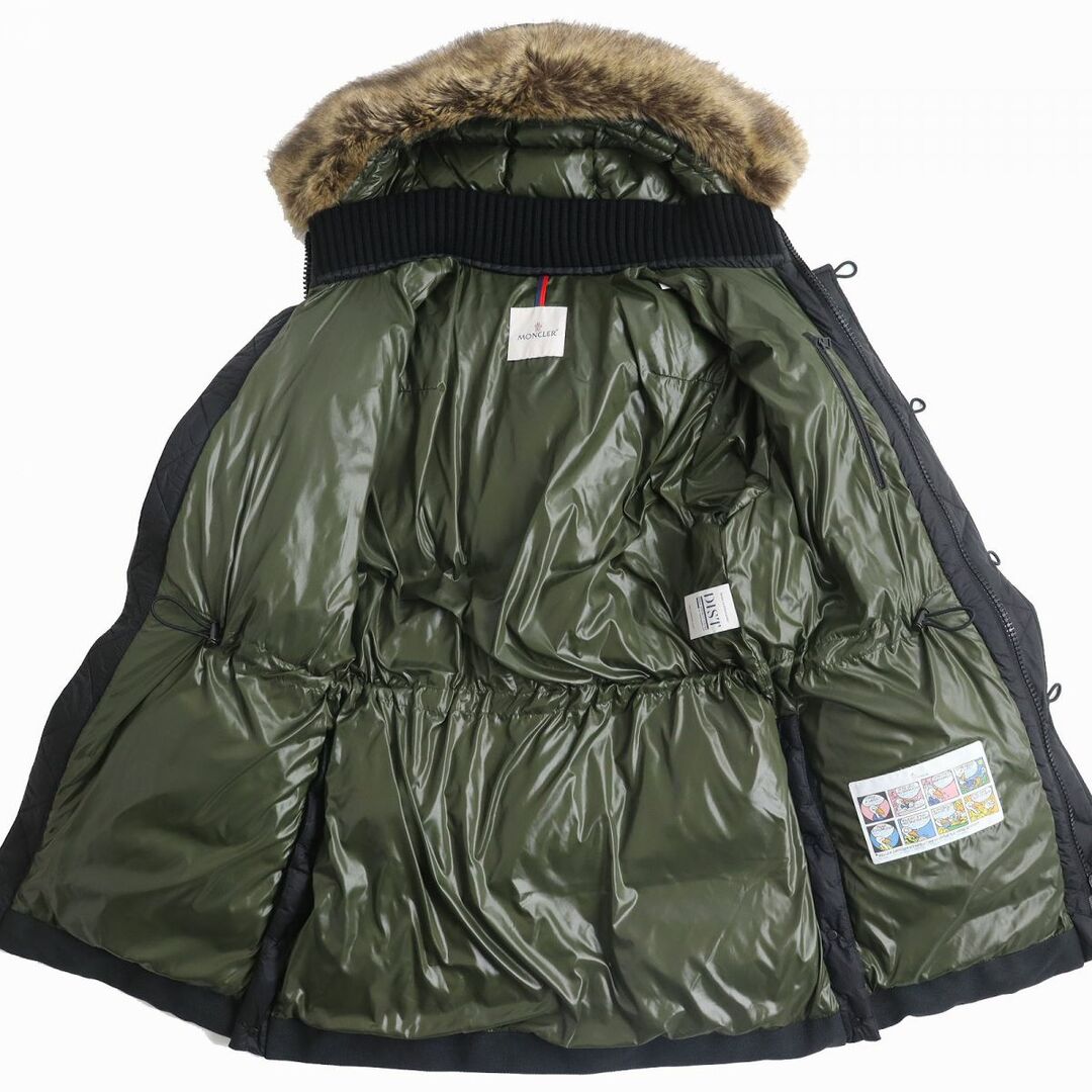 美品△正規品 MONCLER モンクレール 22-23AW SABLETTES フェイクファー・フード付き ダウンコート メンズ ブラック 2 定価370,700円 冬物◎