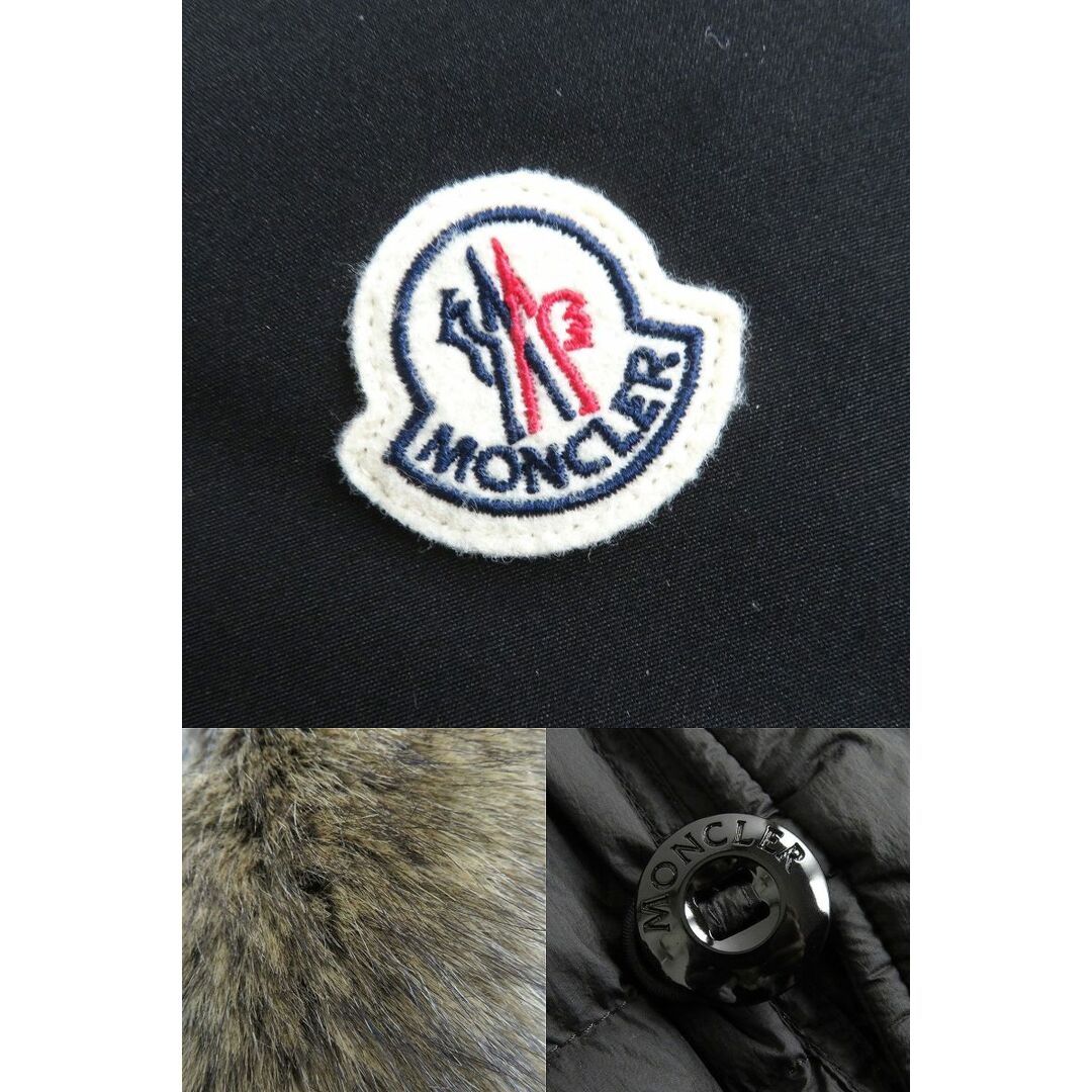 美品△正規品 MONCLER モンクレール 22-23AW SABLETTES フェイクファー・フード付き ダウンコート メンズ ブラック 2 定価370,700円 冬物◎