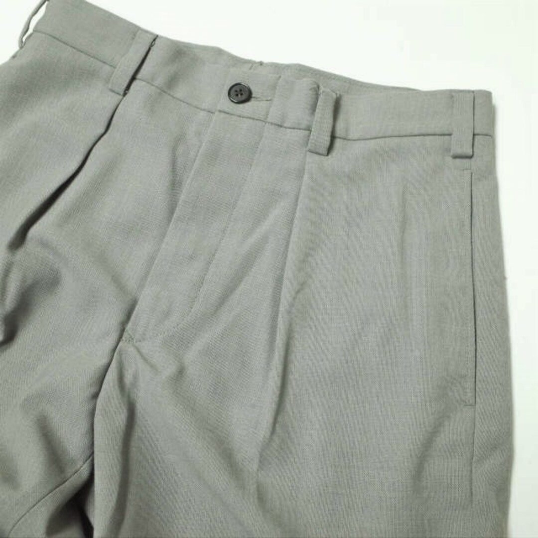 Steven Alan スティーブンアラン VN/WL TRO CLASSIC 1P TAPERED PANTS 1タックテーパードパンツ  8114-174-0588 M グレー ワイド スラックス ボトムス【中古】【Steven Alan】