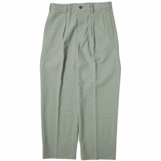 スティーブンアラン(steven alan)のSteven Alan スティーブンアラン VN/WL TRO CLASSIC 1P TAPERED PANTS 1タックテーパードパンツ 8114-174-0588 M グレー ワイド スラックス ボトムス【中古】【Steven Alan】(スラックス)