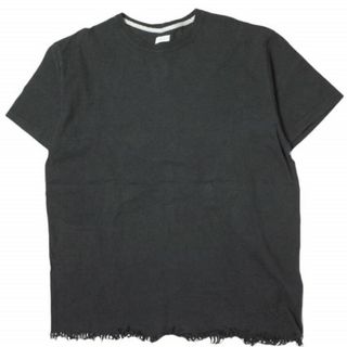 ETHOS エトス 日本製 FRINGE TEE フリンジヘムショートスリーブTシャツ M ブラック 半袖 トップス【中古】【ETHOS】(Tシャツ/カットソー(半袖/袖なし))