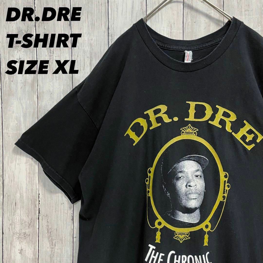 Tシャツ/カットソー(半袖/袖なし)ミュージックTシャツ　DR.DRE ドクタードレープリントTシャツ　XL 黒