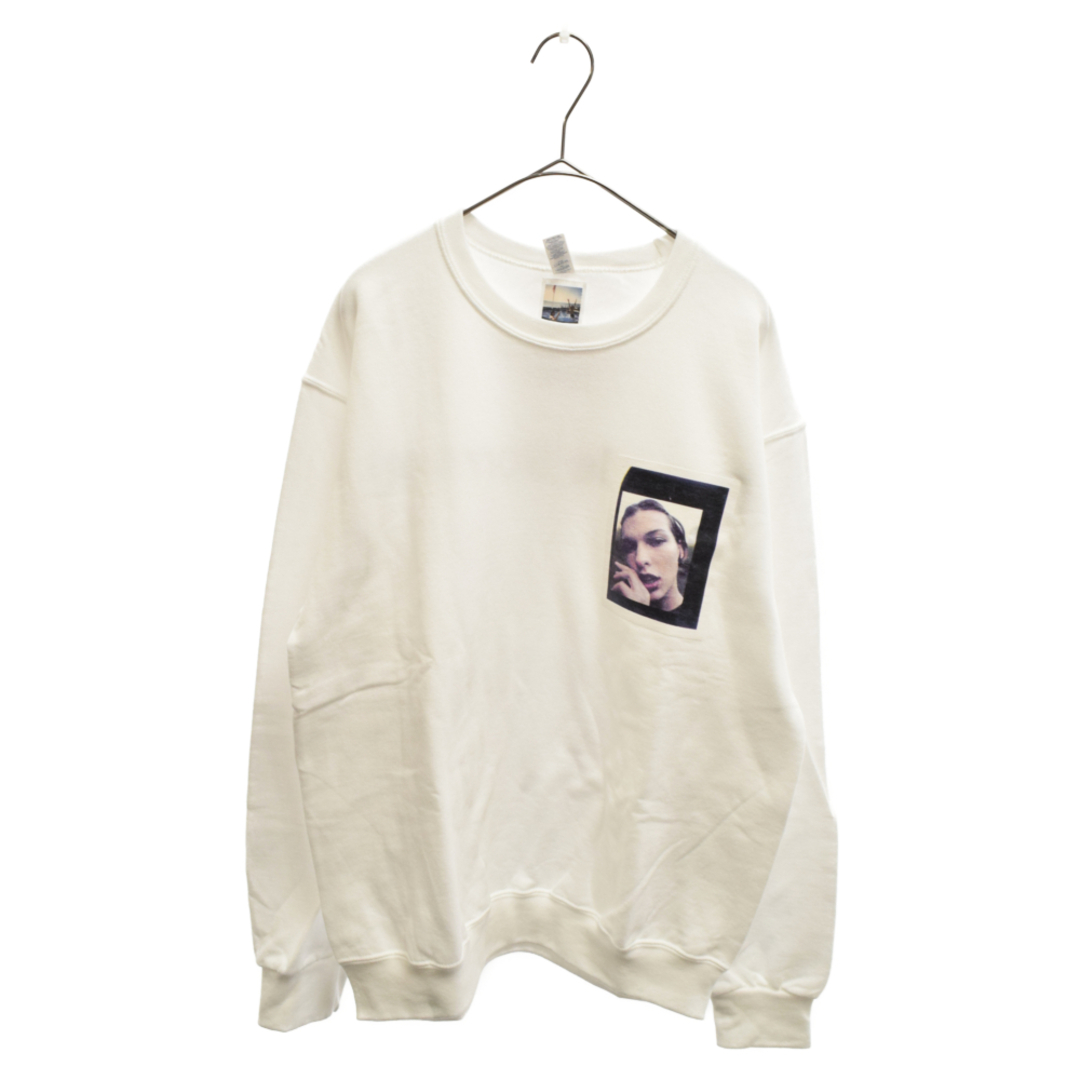 WACKO MARIA(ワコマリア)のWACKO MARIA ワコマリア 23AW DAVIDE SORRENTI / CREW NECK SWEAT SHIRT ( TYPE-2 ) ダヴィデソレンティ スウェットトレーナー ホワイト DAVIDESORRENTI-WM-SS07 メンズのトップス(スウェット)の商品写真