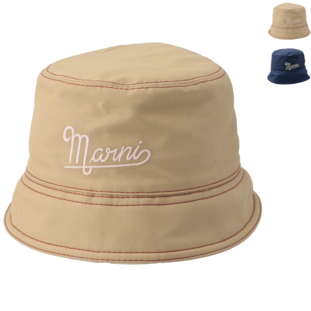 マルニ MARNI バケットハット 刺繍ロゴ 帽子 2023年秋冬新作 CLMC0055S1 UTN903