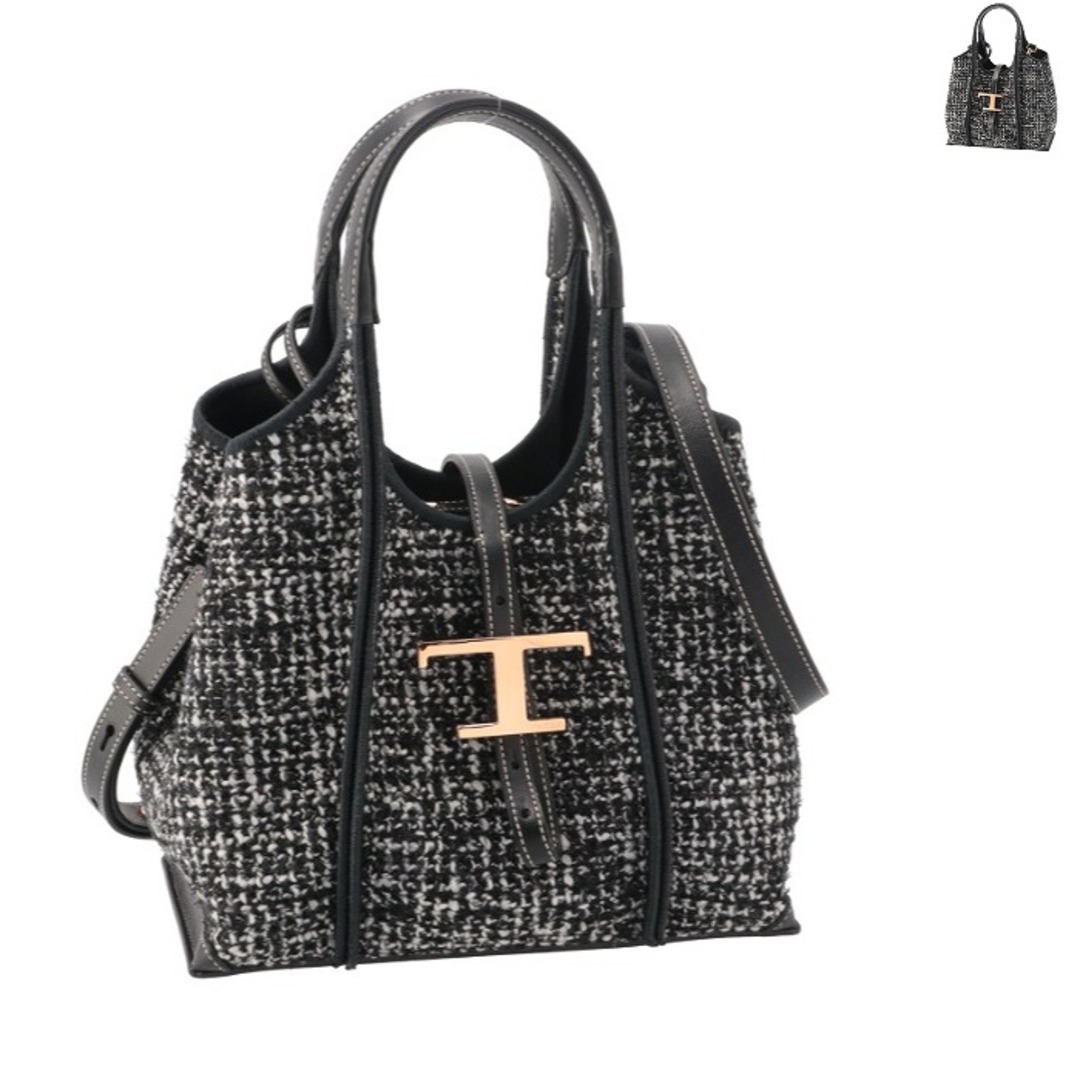 TOD'S - トッズ TOD'S トートバッグ T タイムレス ツイード ミニ