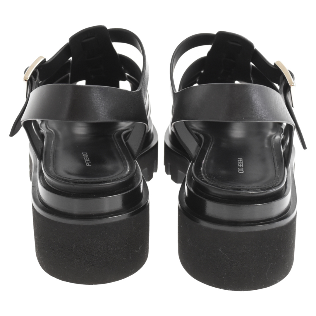 Peter Do ピーター ドゥ 22SS Combat Everyday Sandals With Metal Tip メタルチップ グルカサンダル レザーシューズ ブラック PD-SS22-950 LE026